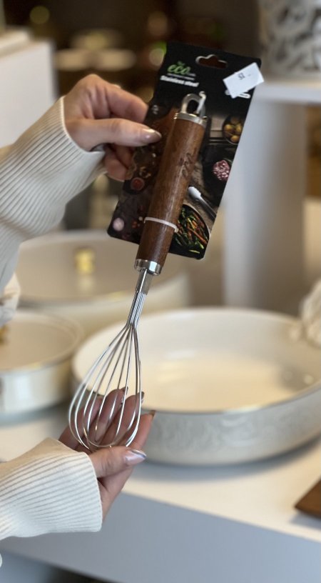 خفاقة ستانلس يد خشب